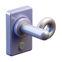 majestic dramatic creative 3D model of a modern door handle NO BACKGROUND with Transparent Background. flawless png
