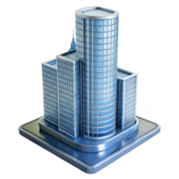 pitoresco gótico moderno arranha-céu arquitetônico modelo não fundo com transparente fundo. afiado png