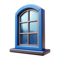 radiant futuristic Architectural detail of a window frame NO BACKGROUND with Transparent Background. flawless png