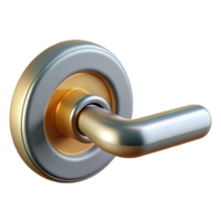 peaceful magnificent 3D model of a modern door handle NO BACKGROUND with Transparent Background. handcrafted png