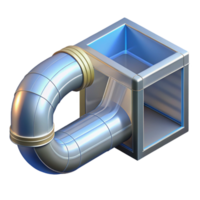 serene nostalgic renaissance Technical drawing of a HVAC system duct NO BACKGROUND with Transparent Background. fine detail png