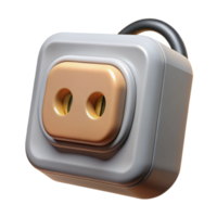 wonderful dynamic surreal CAD rendering of a electrical outlet NO BACKGROUND with Transparent Background. original png