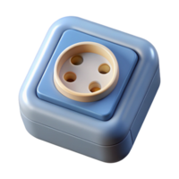 nostalgic beautiful CAD rendering of a electrical outlet NO BACKGROUND with Transparent Background. professional png