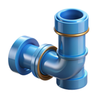 sumptuous artistic Construction blueprint for a plumbing pipe fitting NO BACKGROUND with Transparent Background. studio quality png