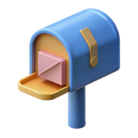 radiant reflective avant-garde 3D model of a modern mailbox NO BACKGROUND with Transparent Background. high quality png