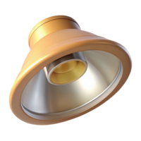 striking retro CAD rendering of a recessed lighting fixture NO BACKGROUND with Transparent Background. high resolution png