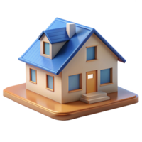 magnificent notable Architectural rendering of a house number NO BACKGROUND with Transparent Background. png