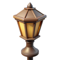 memorable renaissance CAD rendering of a street lamp NO BACKGROUND with Transparent Background. refined png