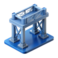 magnificent distinctive Construction blueprint for a bridge support NO BACKGROUND with Transparent Background. png