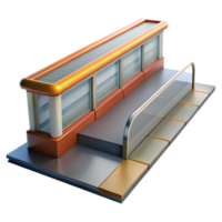 unparalleled nordic Detailed illustration of a subway platform edge NO BACKGROUND with Transparent Background. original png