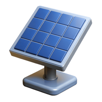 apasionado sorprendentes 3d modelo de un solar panel formación No antecedentes con transparente antecedentes. expertamente Disparo png