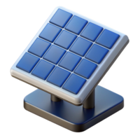 impressive memorable 3D model of a solar panel array NO BACKGROUND with Transparent Background. png