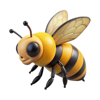 reflexivo sedutor uma abelha colecionar pólen, não fundo com transparente fundo. impecável png