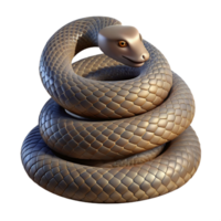 intense hypnotic A coiled rattlesnake, NO BACKGROUND with Transparent Background. premium png