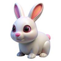 stunning modern A rabbit, white with pink eyes, NO BACKGROUND with Transparent Background. sharp png