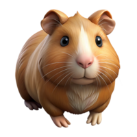 wonderful calm abstract A guinea pig, Abyssinian, NO BACKGROUND with Transparent Background. authentic png
