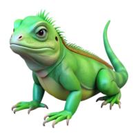 spectacular intense creative A lizard, iguana, green, NO BACKGROUND with Transparent Background. impeccable png