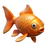 whimsical fascinating A goldfish, common goldfish, NO BACKGROUND with Transparent Background. artisan png