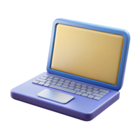 magnificent futuristic Laptop with blank screen NO BACKGROUND with Transparent Background. handcrafted png