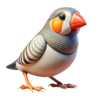 signature surreal A finch, zebra finch, NO BACKGROUND with Transparent Background. ultra HD png