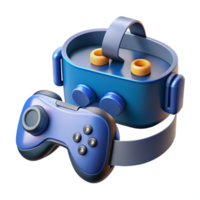 quintessential vintage VR headset with controllers NO BACKGROUND with Transparent Background. refined png
