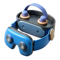 striking celebrated VR headset with controllers NO BACKGROUND with Transparent Background. png