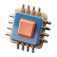 sumptuous futuristic Microchip with intricate circuitry NO BACKGROUND with Transparent Background. elite png