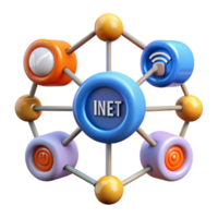 passionate stunning Internet of things network diagram NO BACKGROUND with Transparent Background. high quality png
