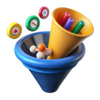 immaculate bohemian Digital marketing funnel chart NO BACKGROUND with Transparent Background. gallery standard png