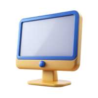 melancholic enchanting Computer monitor with blank screen NO BACKGROUND with Transparent Background. original png