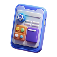 pristine gothic Mobile app interface design NO BACKGROUND with Transparent Background. professional png