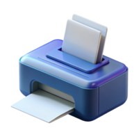 appassionato bellissimo stampante con carta vassoio no sfondo con trasparente sfondo. precisione png