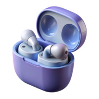 rare avant-garde Wireless earbuds with charging case open NO BACKGROUND with Transparent Background. expertly shot png