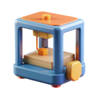 romantic stunning 3D printer printing a small object NO BACKGROUND with Transparent Background. sharp png