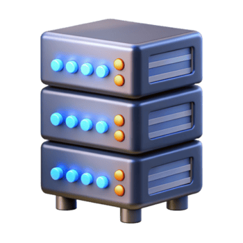 pacífico tirar o fôlego servidor prateleira com piscando luzes não fundo com transparente fundo. habilmente tiro png