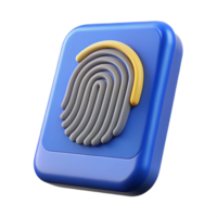 whimsical magnificent Biometric fingerprint scanner NO BACKGROUND with Transparent Background. studio quality png