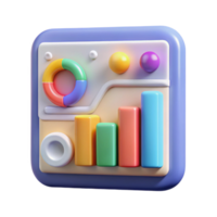 romantic radiant Digital marketing analytics chart NO BACKGROUND with Transparent Background. professional png