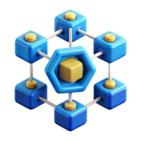signature abstract Blockchain technology network diagram NO BACKGROUND with Transparent Background. 4K png