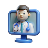 glorious energetic art deco Telemedicine conference screen NO BACKGROUND with Transparent Background. authentic png