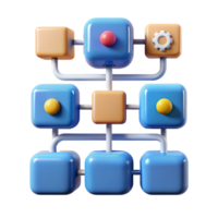 radiant surreal Machine learning algorithm flowchart NO BACKGROUND with Transparent Background. sharp png