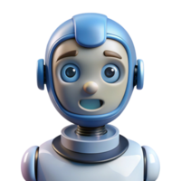 quintessential retro Artificial intelligence robot head NO BACKGROUND with Transparent Background. expertly shot png