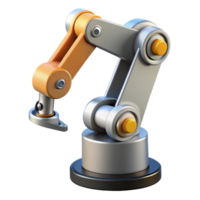 vibrant iconic Robotics engineering mechanical arm NO BACKGROUND with Transparent Background. png