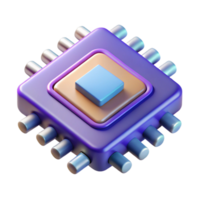 stunning dynamic elegant Quantum computing processor chip NO BACKGROUND with Transparent Background. high resolution png