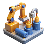 spectacular gothic Manufacturing technology robotic assembly line NO BACKGROUND with Transparent Background. high quality png