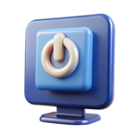 imaculado romântico gótico computador monitor poder botão não fundo com transparente fundo. perfeito clareza png