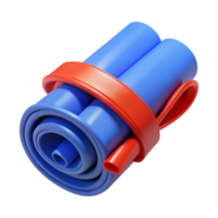 mesmerizing bold industrial Blueprints rolled up and tied with a red ribbon, NO BACKGROUND with Transparent Background. flawless png