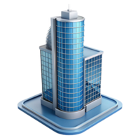 unparalleled coastal Modern skyscraper architectural model, NO BACKGROUND with Transparent Background. premium png