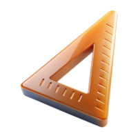 passionate picturesque Architect's triangle ruler, NO BACKGROUND with Transparent Background. flawless png