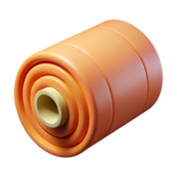 striking futuristic Roll of insulation material, NO BACKGROUND with Transparent Background. expertly shot png
