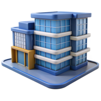 sumptuous notable 3D rendering of a modern apartment building, NO BACKGROUND with Transparent Background. png